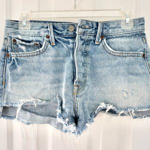GRLFRND CUTOFF JEAN SHORTS "CINDY" SZ: 26 DISTRESS